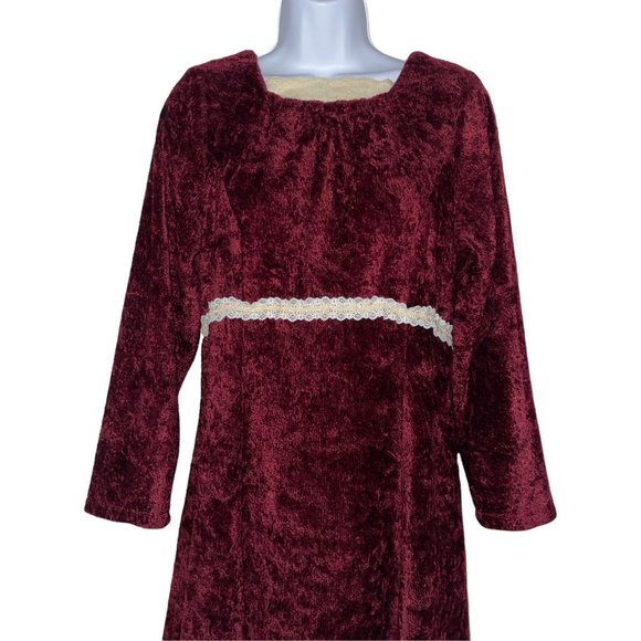 Vintage Handmade Hand Crafted Dress Womens M Thick Goth Costume Retro Lace - Picture 2 of 10